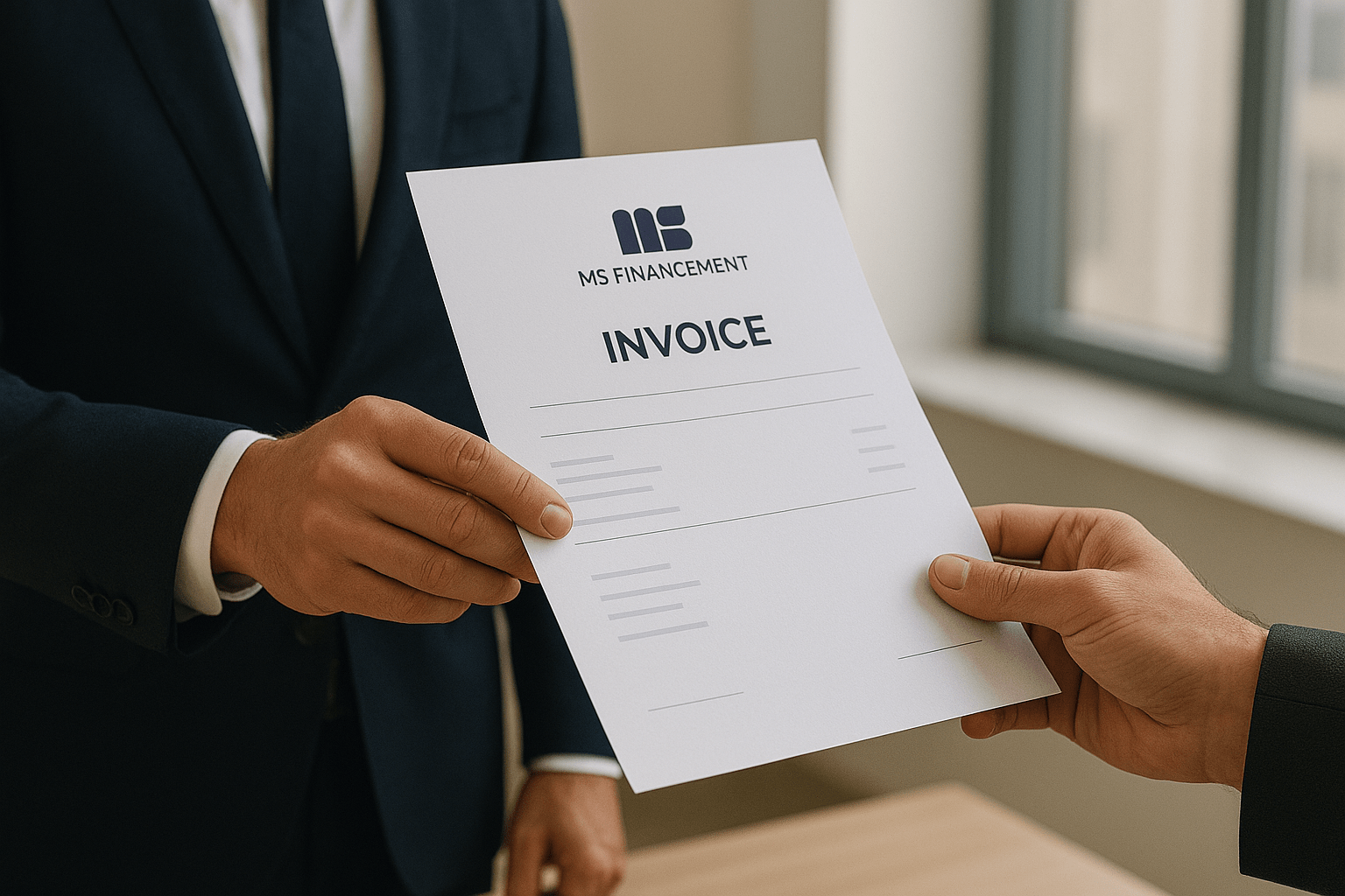 échange de facture dans un bureau